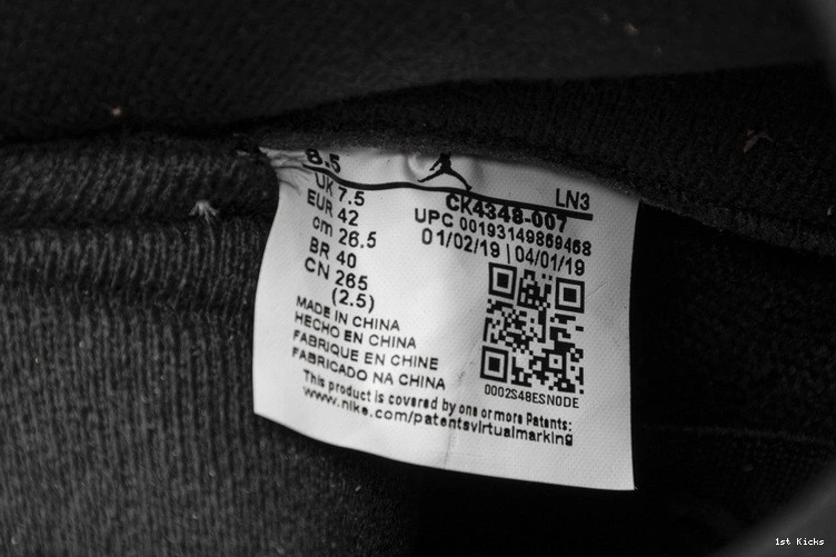 Gold CK4348-007 Retro Tinker - 3 Jordan Cement Black 0321